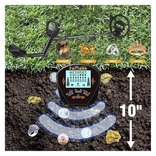 Detector de metales de mano, puntero impermeable de alta sensibilidad para la búsqueda de tesoros, kit completo con auriculares y excavadora para adultos y niños