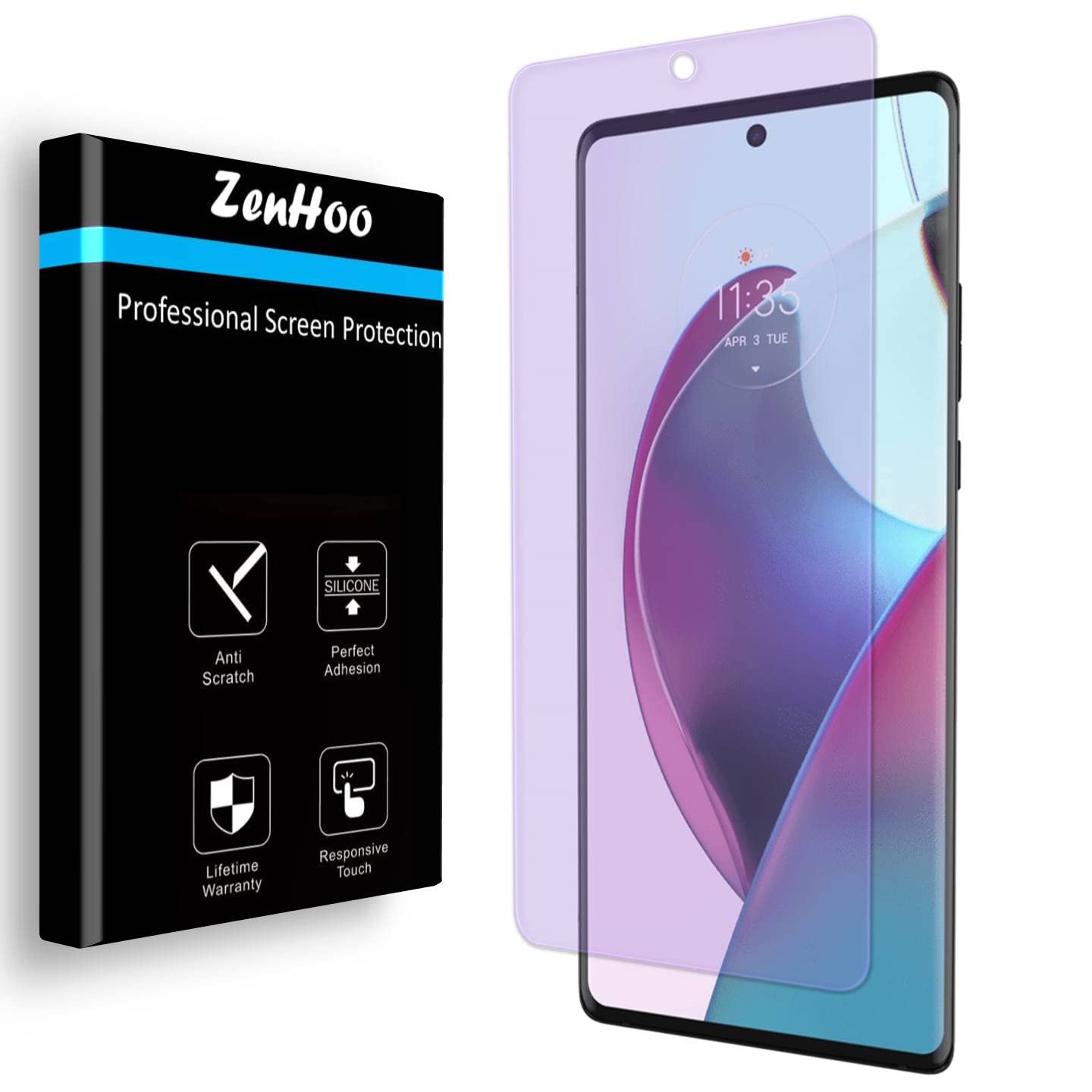 per Motorola Moto G 5G (2022), anti luce blu [protezione degli occhi] pellicola protettiva in vetro temperato, ZenHoo