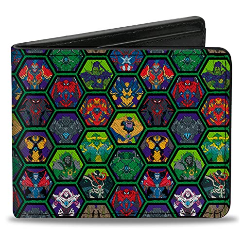 Buckle-Down Wallet Bifold PU Marvel Mech Strike Monster Hunters Avenger Mech Suit Poses
