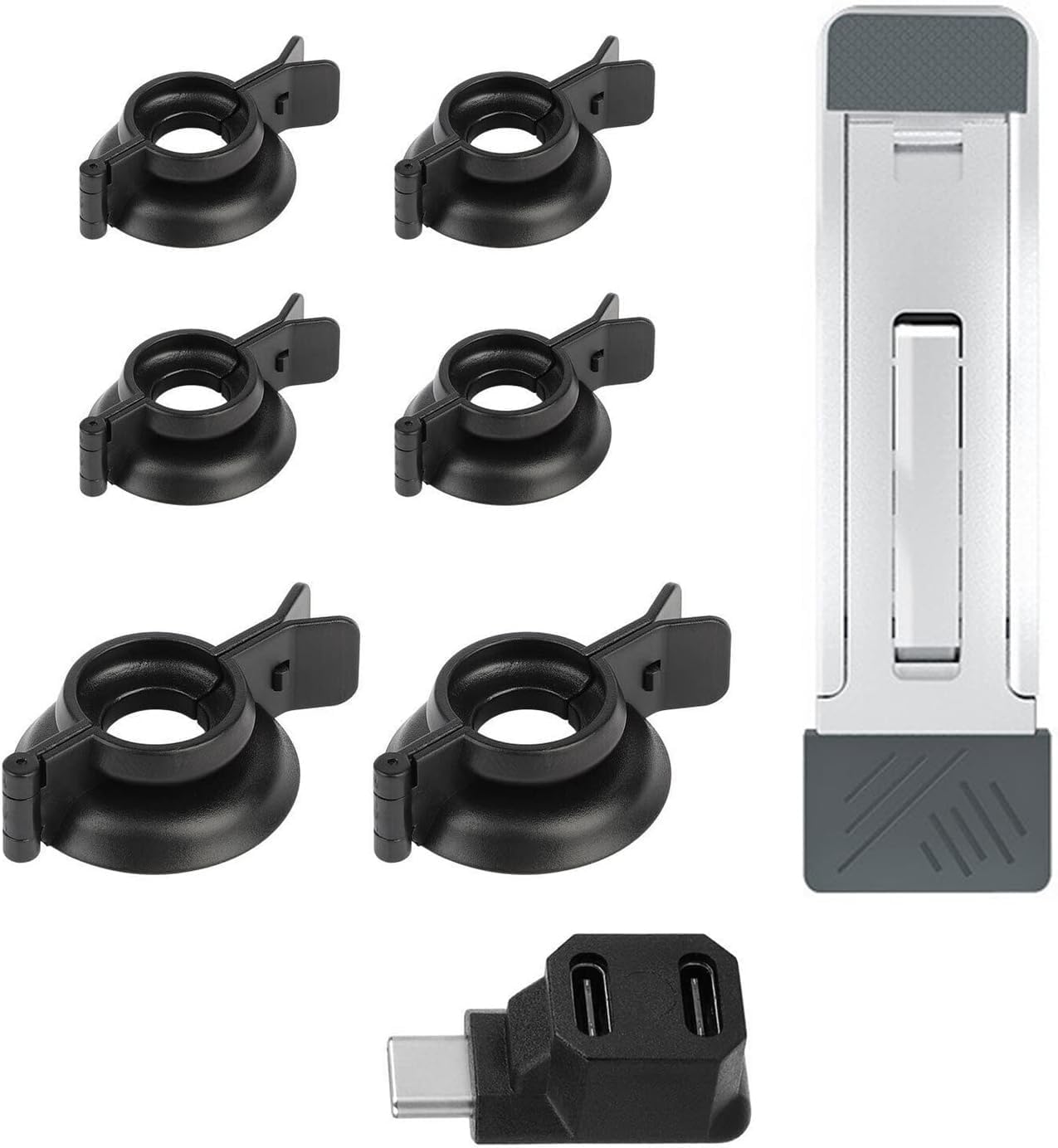 MAKINGTEC Plastic Thumbsticks Rocker Protect Kit Joystick Fixed Caps with Back Bracket for Steam Deck/for Switch/for OLED/for Switch lite Gaming Device Parts Accessories