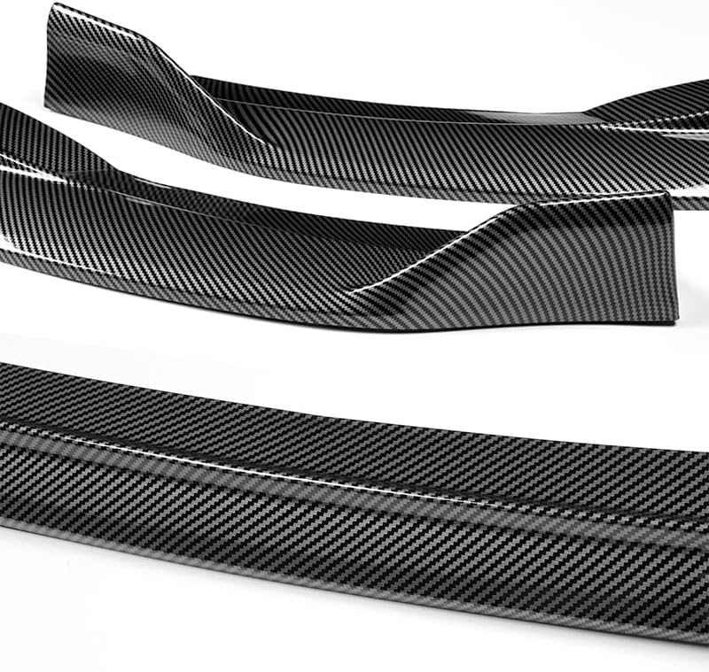 Front Bumper Body Spoiler Splitter Lip fit for Compatible with 2011-2013 Scion TC V-Style Front Bumper Body Spoiler Splitter Lip (Carbon Painted)