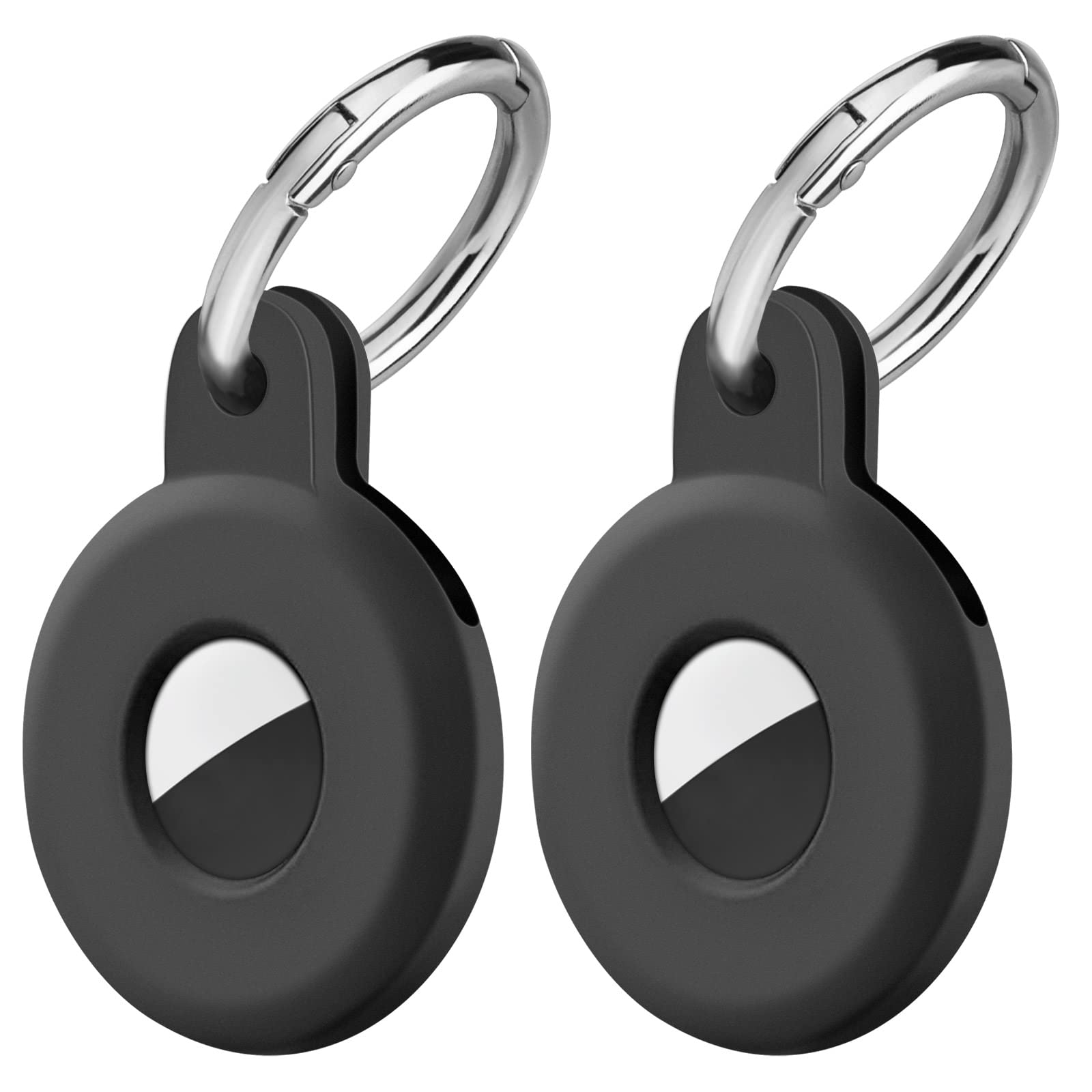 Ainiv Protective Case for AirTag, 1PC Thick Silicone Keyring Case Compatible with Apple Airtag, Durable Protective Holder Cover with Anti-Lost Key Ring, Pet Collar Locator Tracker Cover — view 19
