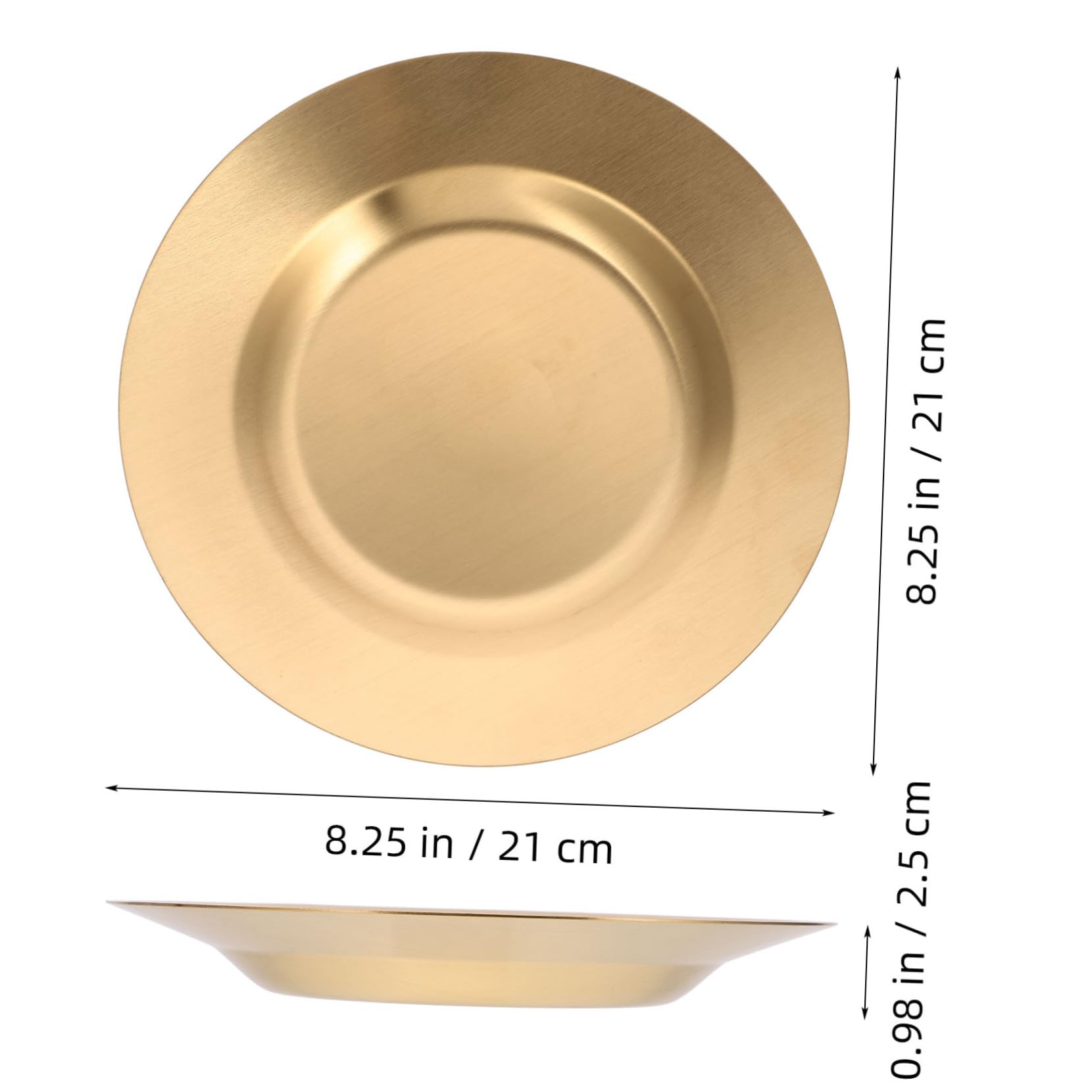 Ciieeo Restaurant Steak Plate Stainless Steel Plate Dinner for Barbecue Camping