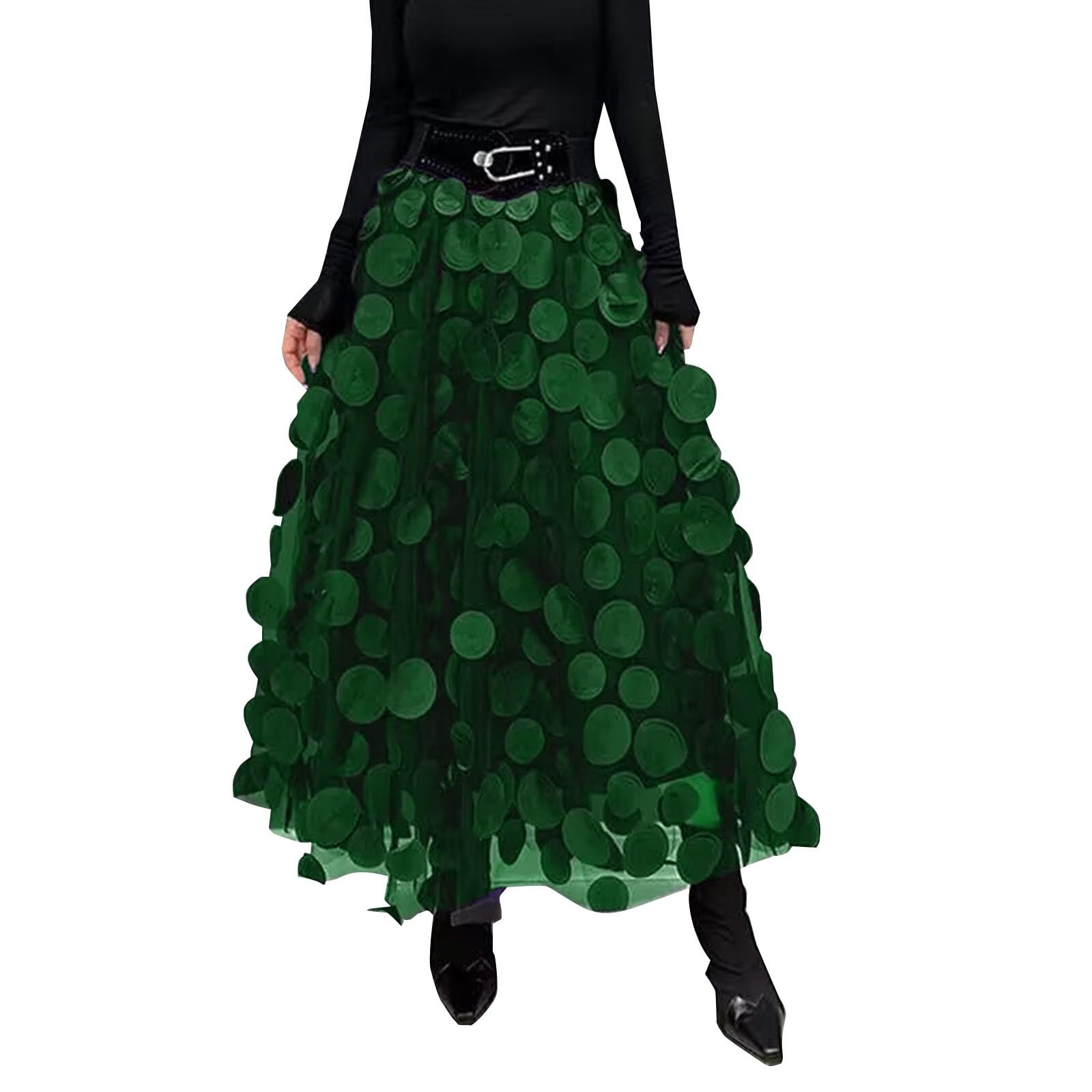 Jupe en tulle pour femme - Costume de carnaval des années 50 - Tutu de ballet - Jupe longue en tulle - Jupon rockabilly rétro - Jupe de danse - Robe de soirée - Robe de bal - Jupe plissée