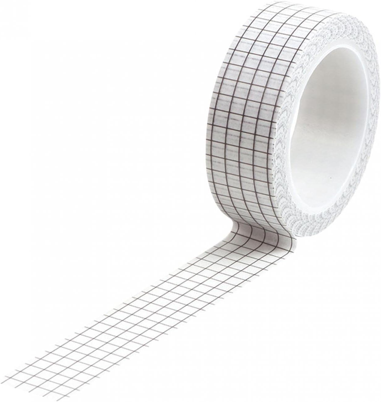 Pxiryanlow White Tape Decorative Stickers - 1 Roll of 15 mm Wide Adhesive Paper Masking Tapes for School Supplies, Party Theme DIY Decor, Gift Box