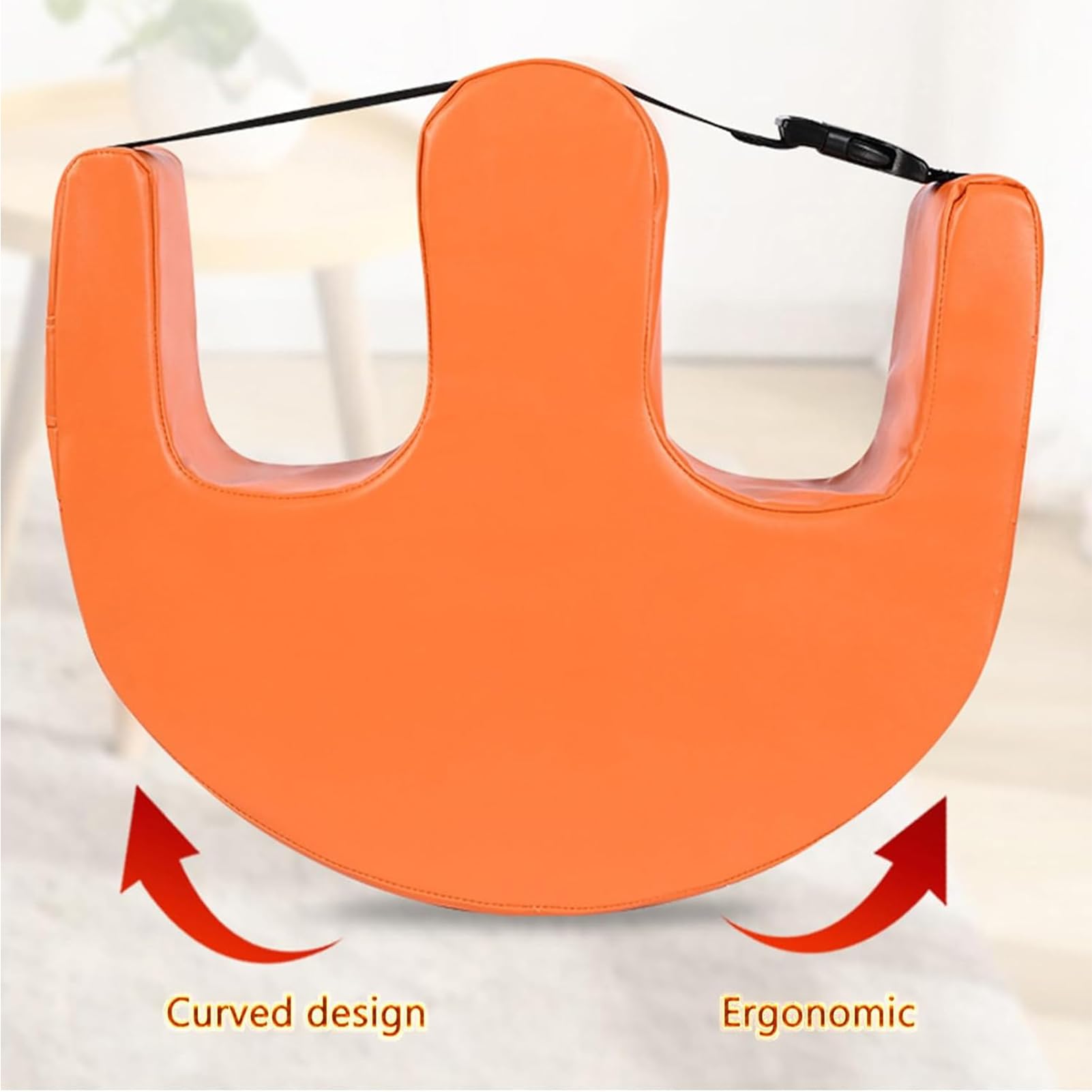 Cuscino A Rullo Facile Anti-Pressione Per Anziani, Cuscino A Forma Di U Per Dispositivo Di Rotazione Del Paziente, Dispositivo Di Ribaltamento in PU Impermeabile Per Paziente Paralizzato,Arancia