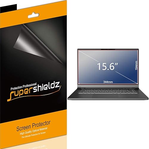 Supershieldz Protector de pantalla diseñado para Dell Inspiron 15, Lenovo Ideapad 15, HP Pavilion 15, Envy 15, MSI GV62 y Chromebook de 15.6