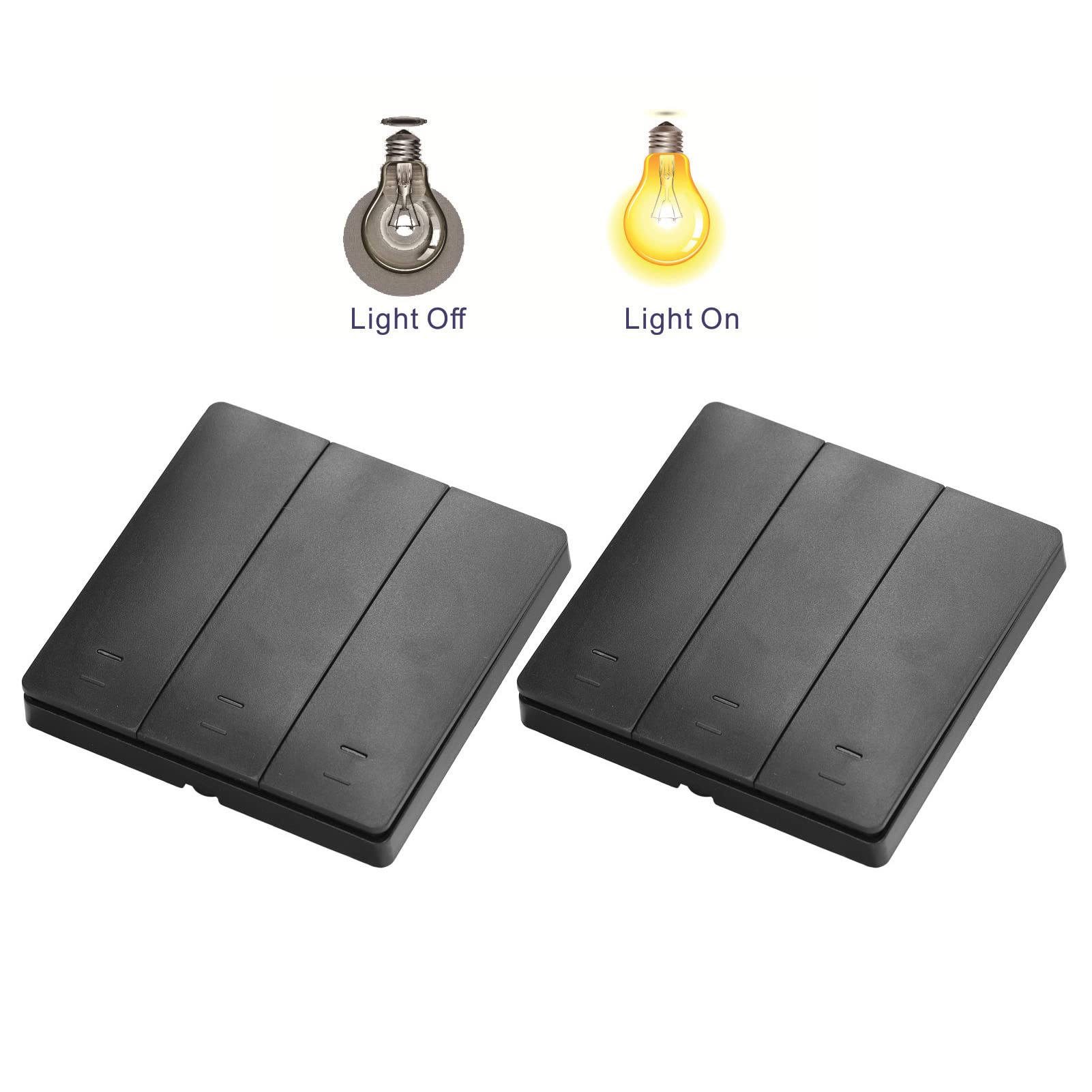 Ejoyous Interruptor Inteligente Interruptor de Luz WiFi ABS de 3 Bandas Más PC 100 a 230 V Control de Botón de Aplicación de Voz No Se Requiere Neutro para el Hogar, Oficina, Hotel, Apartamento,