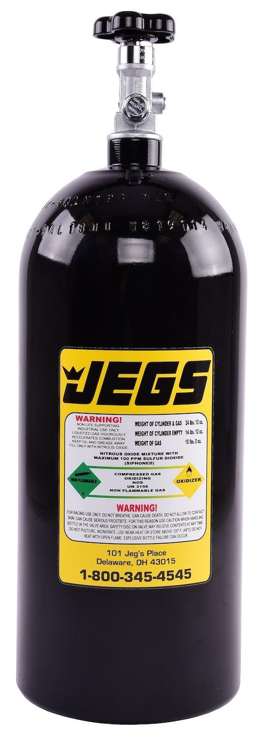 Amazon.com: JEGS 16602 10 lb. Nitrous Bottle [Black Finish