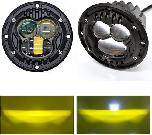Miniatura 7 de ECAHAYAKU 2 unids 4 pulgadas Fluch Mount LED Pod luces ámbar todoterreno parachoques barra de luz Spot niebla lámpara cuadrada 8D luz de trabajo luz