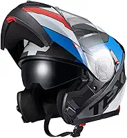 Capacete Texx Escamot Gladiator V3 Reisen Azul Vermelho Branco 60