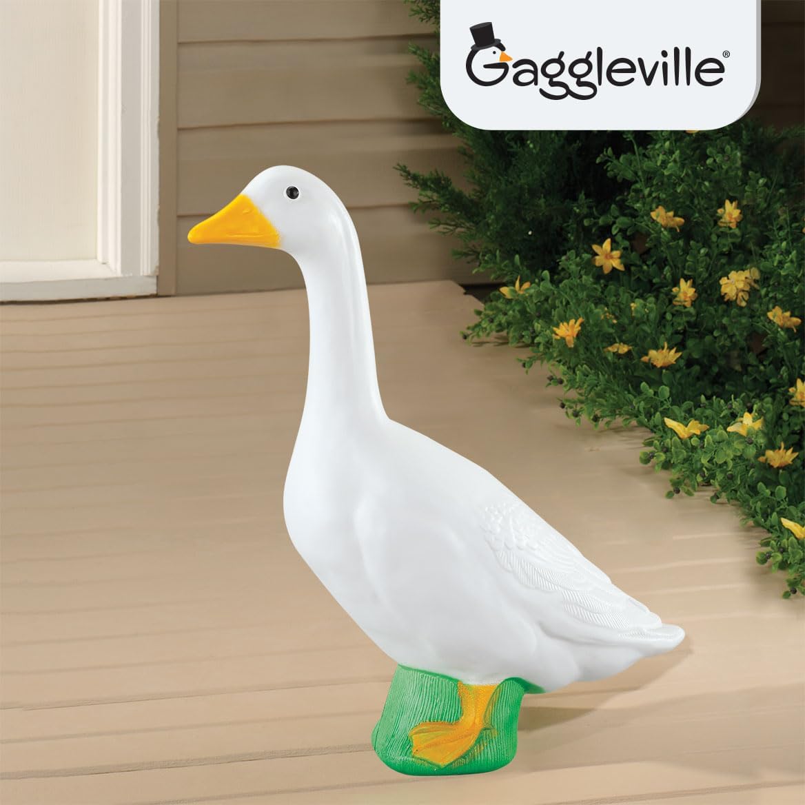 Fox Valley Traders Gaggleville Porch Goose Baby Statue – Charming 17" Outdoor Decorative Figurine for Garden, Patio, or Entryway Accent - Image 3