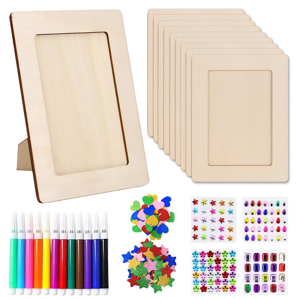 10 Pcs Picture Frame Painting Craft Kit, Diy Photo Frame Kit