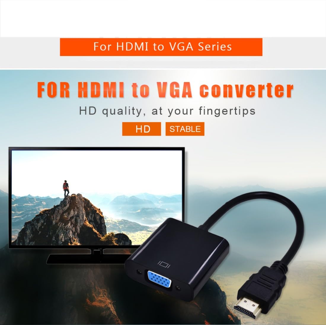 Chenyang Adaptateur HDMI vers VGA Femelle avec Micro Mini HDMI pour Projecteur Moniteur PC
