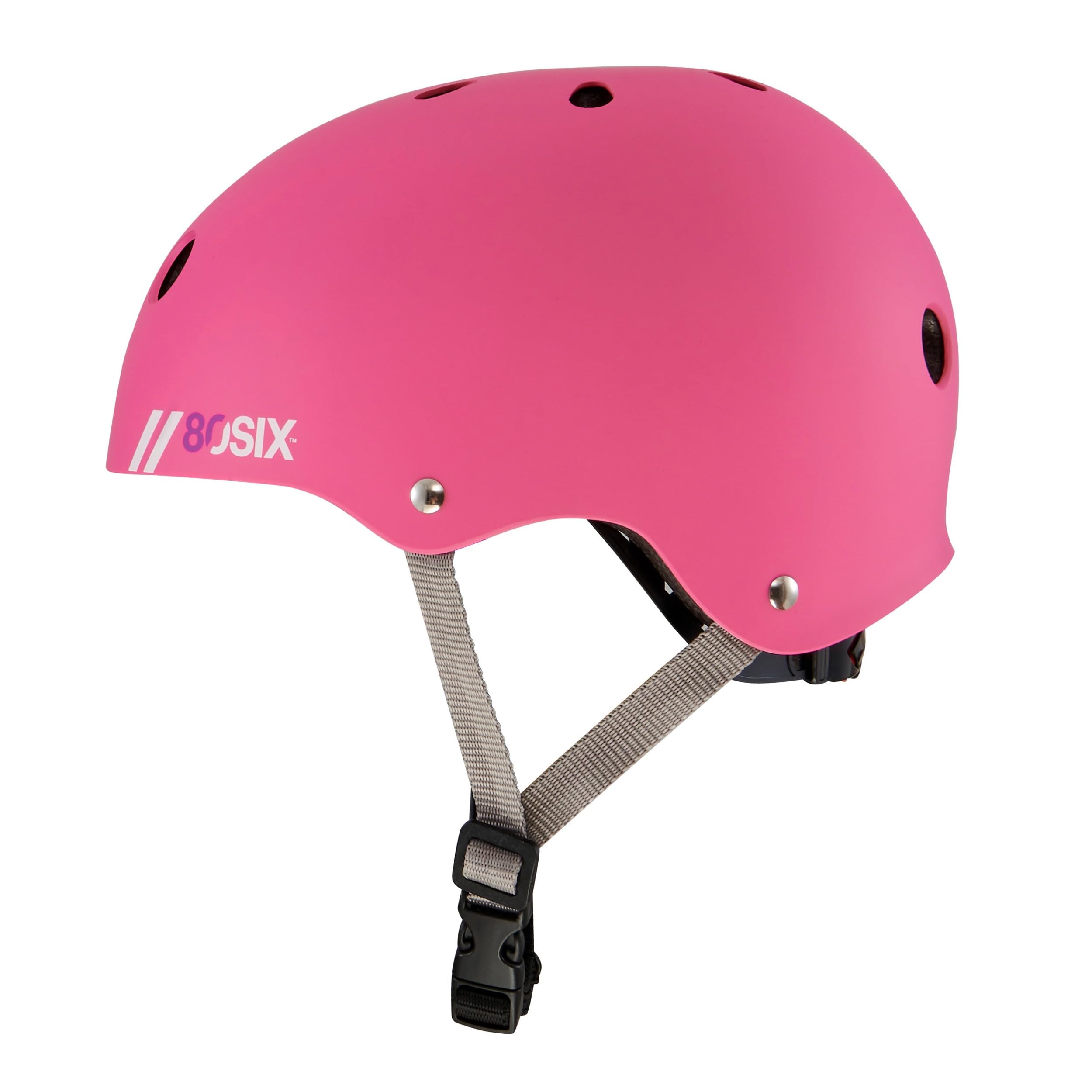 80SIX Casque Skateboard Multisport Réglable | Enfants, adolescents & adultes. Certifié CE. Pour skateboard, roller, scooter & vélo. Coque ABS + EPS anti-chocs
