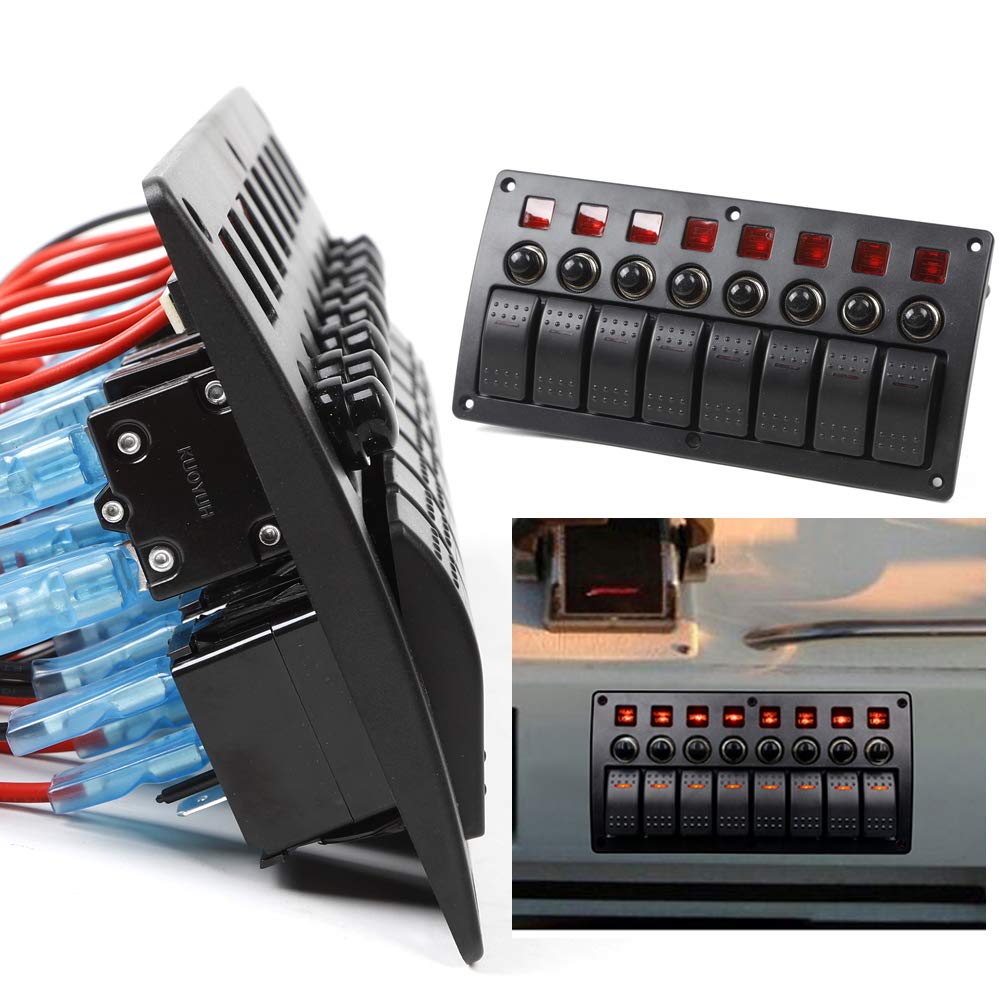 Pannello interruttore 3 in 1, 12 V/24 V, pannello di sicurezza, interruttore per auto, barca DC
