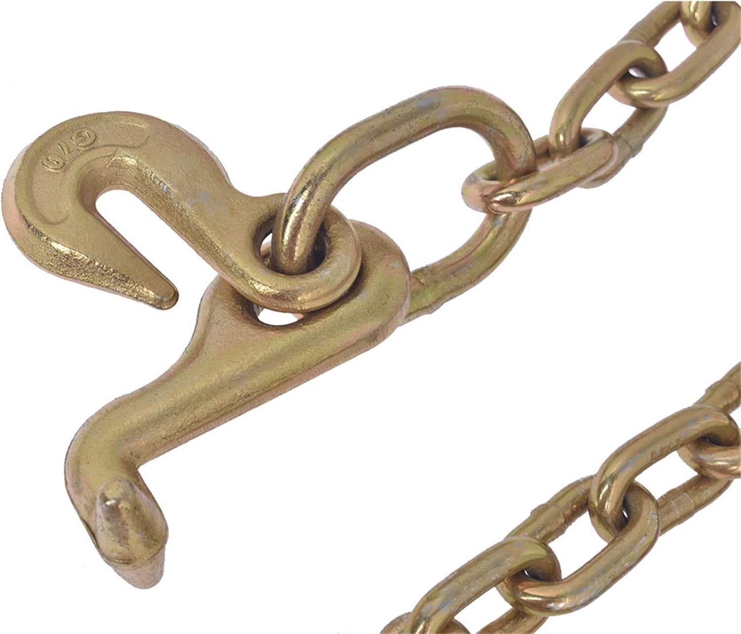LABLT 5/16 x 6 FT Grade 70 Tow Chain 15" J Hook Mini R Hook Recovery Wrecker Axle