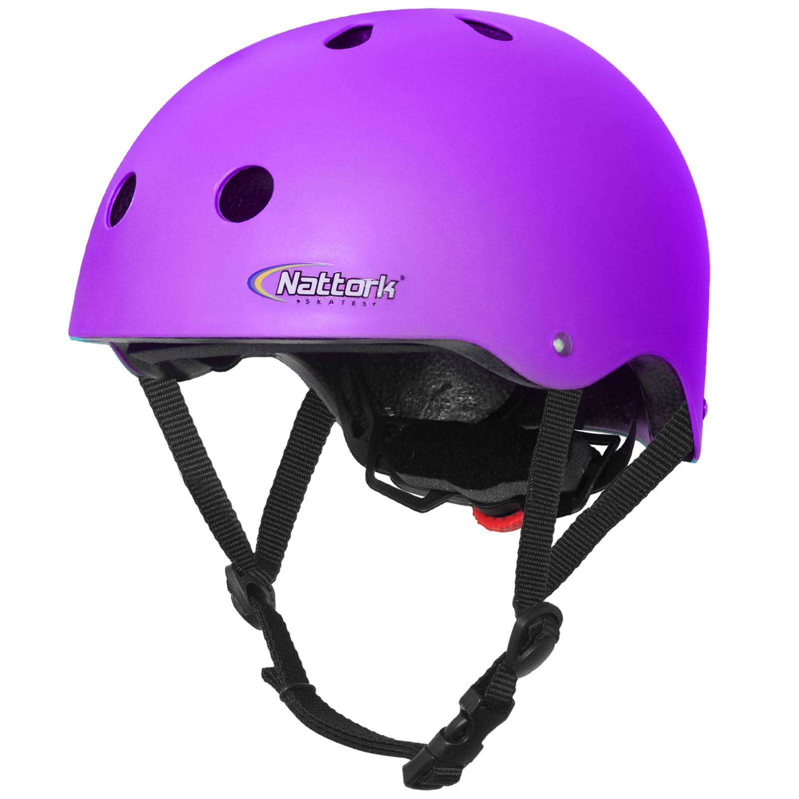 Nattork Kids Helmet Protective Gear, Removable Liner for Multi-Sports Skateboard, Skates, Bike, Scooter Purple Age 9-15 Youth Adults