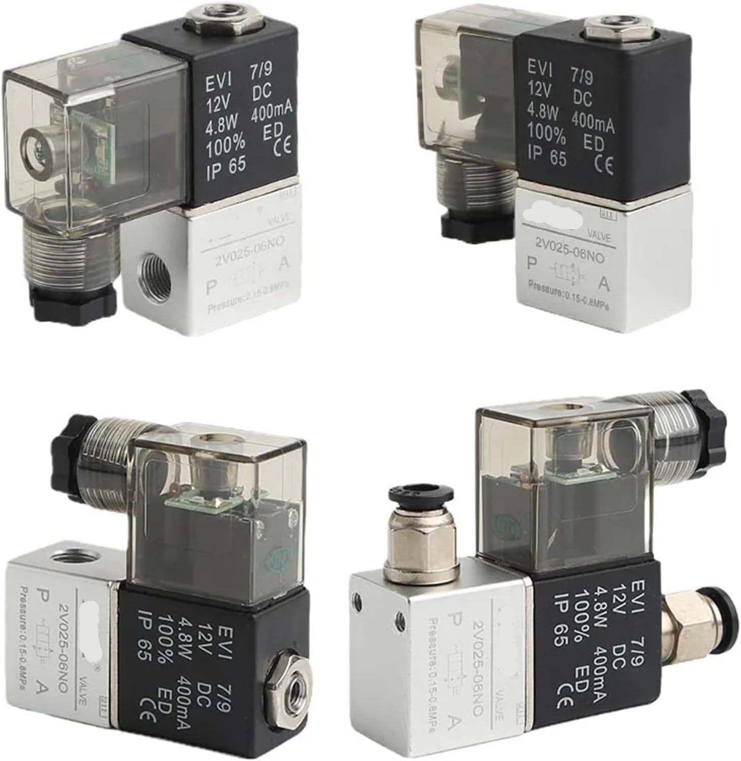 Vanne magnétique à gaz 2V025-06NO électrovanne pneumatique DC 24V automatisme