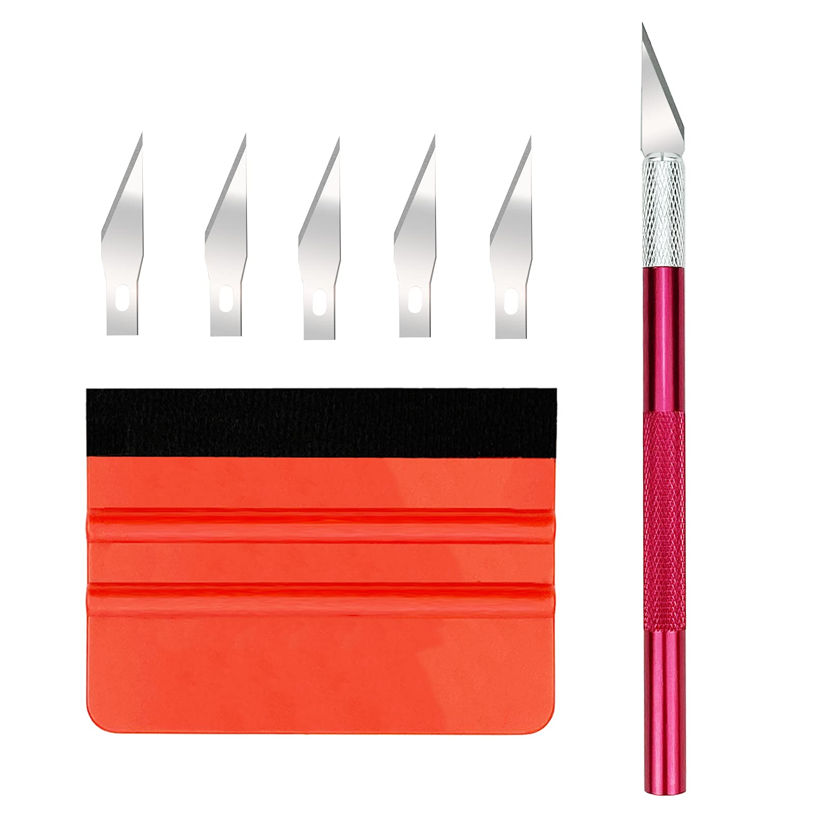 Car Film Vinyl Tools Window Tint Film Set Including Felt Edge Puller and Trimming Tool for Self Adhesive Vinyl Window Film Glass Sticker Contact Paper Craft
