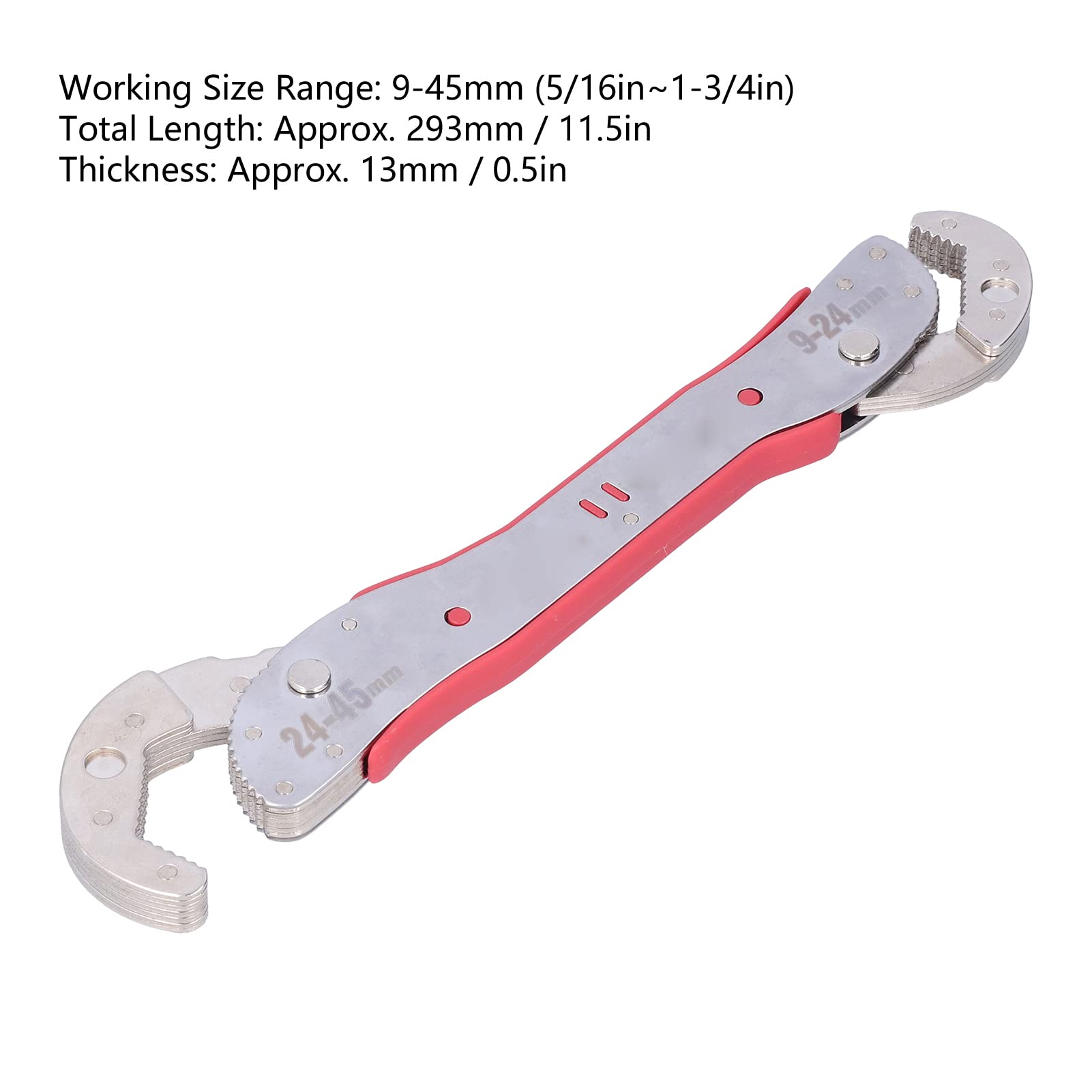 Amazon.co.jp: モンキースパナ、自動ラチェット9‑45mm（5 / 16in〜1-3