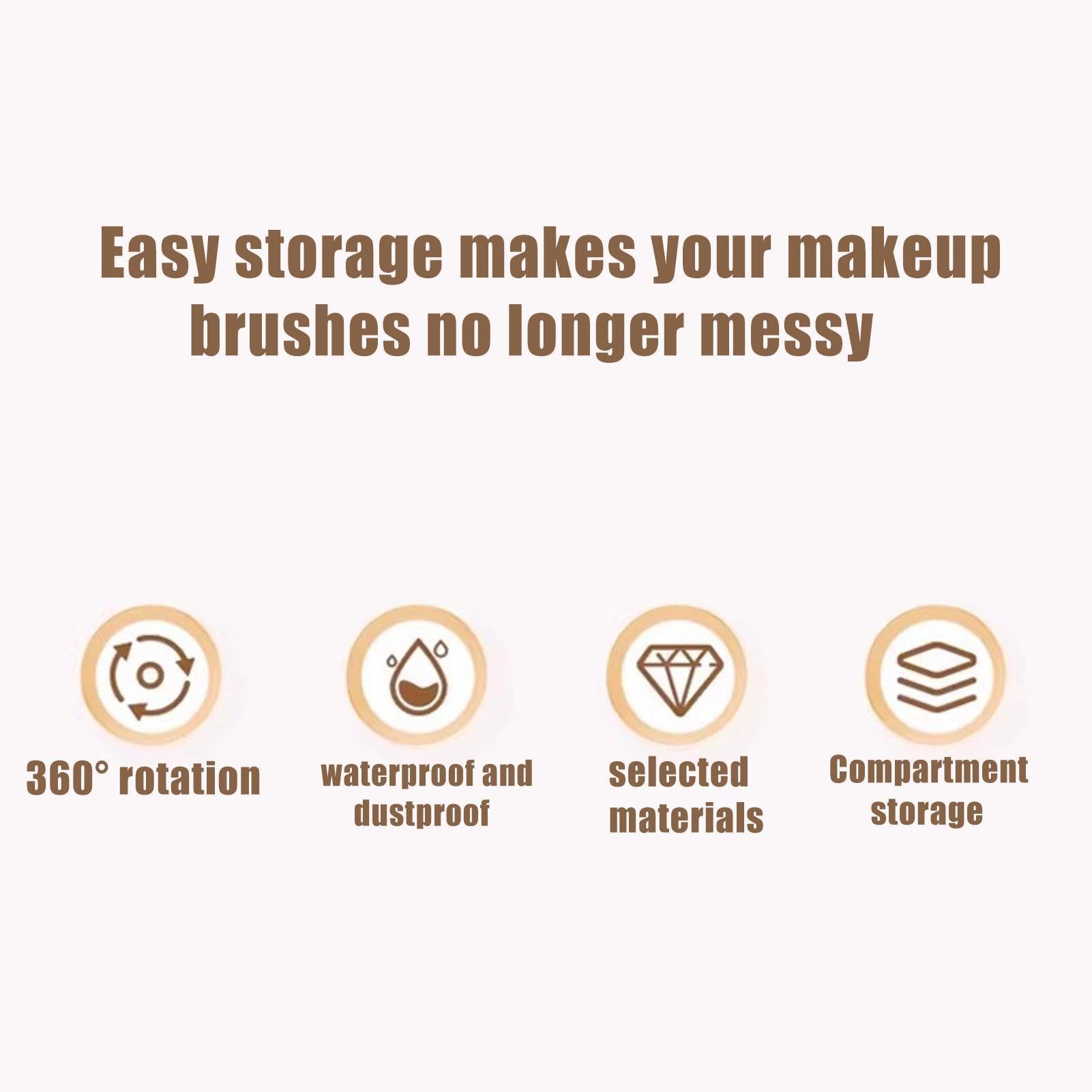 Organizer per pennelli da trucco, con scomparti multipli con coperchio trasparente, per scrivania, bagno e dormitorio, ideale per rossetti, mascara, matite per sopracciglia e accessori di bellezza