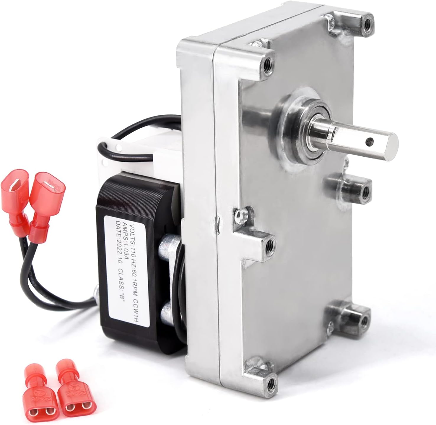 Criditpid Replacement 80488 Auger Motor for Vogelzang VG5790 VG5770, US Stove American Harvest 6039 6041, King KP130, 5502M Pellet Stoves, 1 RPM Counter Clockwise Auger Motor.