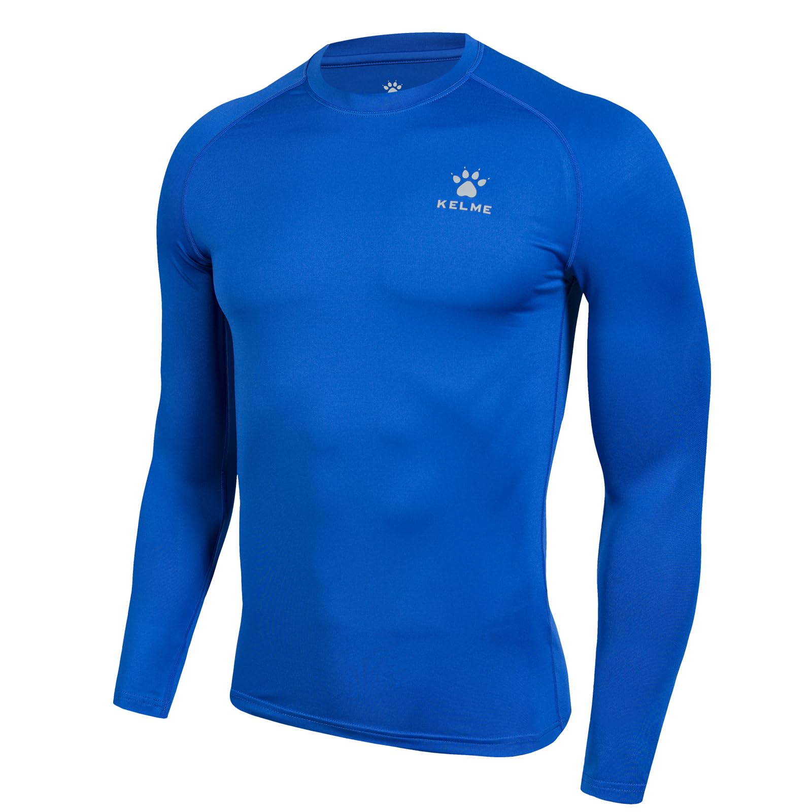 KELME Men's Compression Shirts Long Sleeve Athletic Workout Shirt Tshirt for Running Sports?Blue,Small?