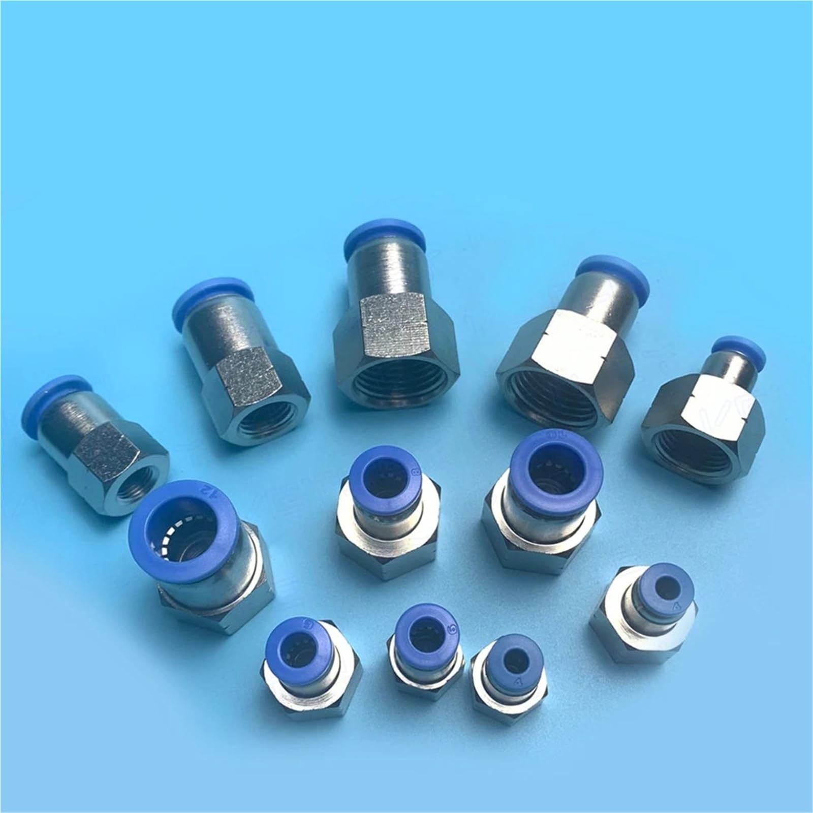 Itwaewzjsd Pcf10-N01(Npt1l8) Pcf Pneumatic Quick Connector Thread N1/8 N1/4 N3/8 N1/2 Pu Hose Air Pipe 4 6 8 10 12Mm 6-Npt1/4 1Pcs(Pcf10-N01(Npt1l8))