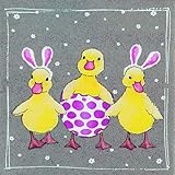 20 Servietten Lustige Küken als Tischdeko für Ostern und den Frühling 33x33cm