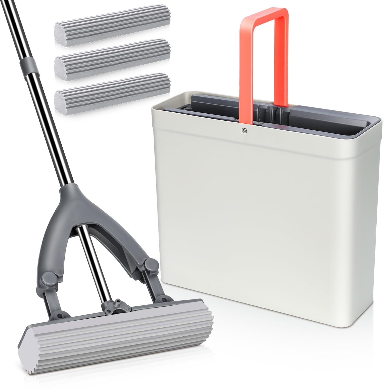 モップ- 床の掃除のためのスポンジPVAモップのバケツ、バケツ