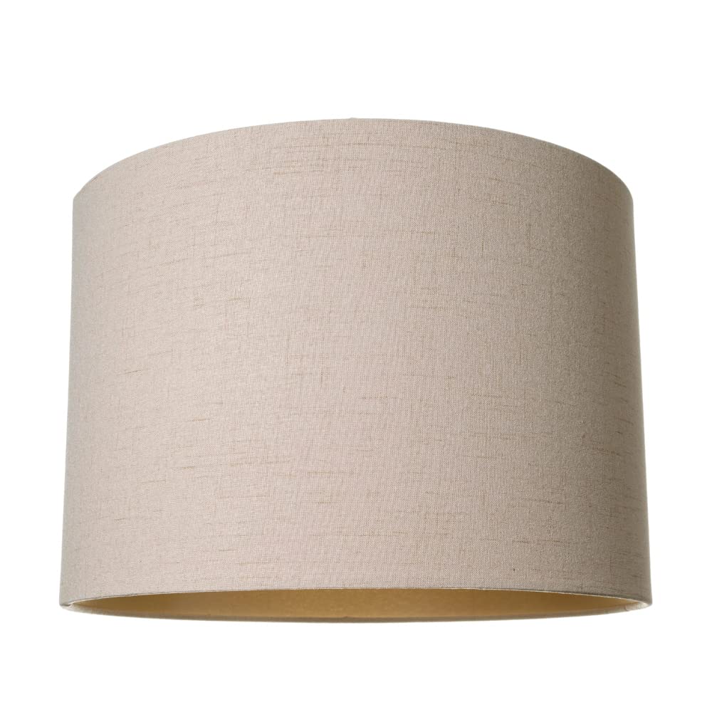 Taupe Textured Linen Lamp Shade - Cream - 16 inch