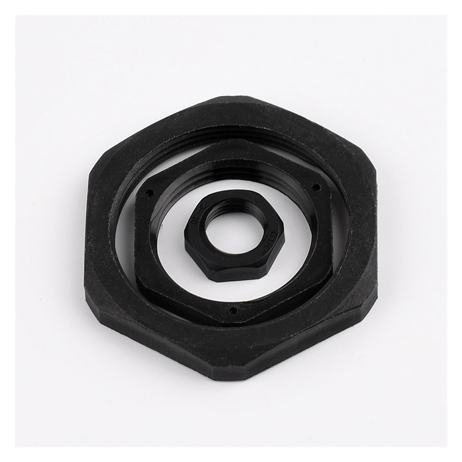 3-20 schwarze Nylon-Sechskantmuttern G-Gewinde 1/4 "3/8" 1/2 "3/4" 1 "1,2" 1,5 "2" Befestigungsstandardteile Wasserrohrverbindung(G2 inch,20pcs)