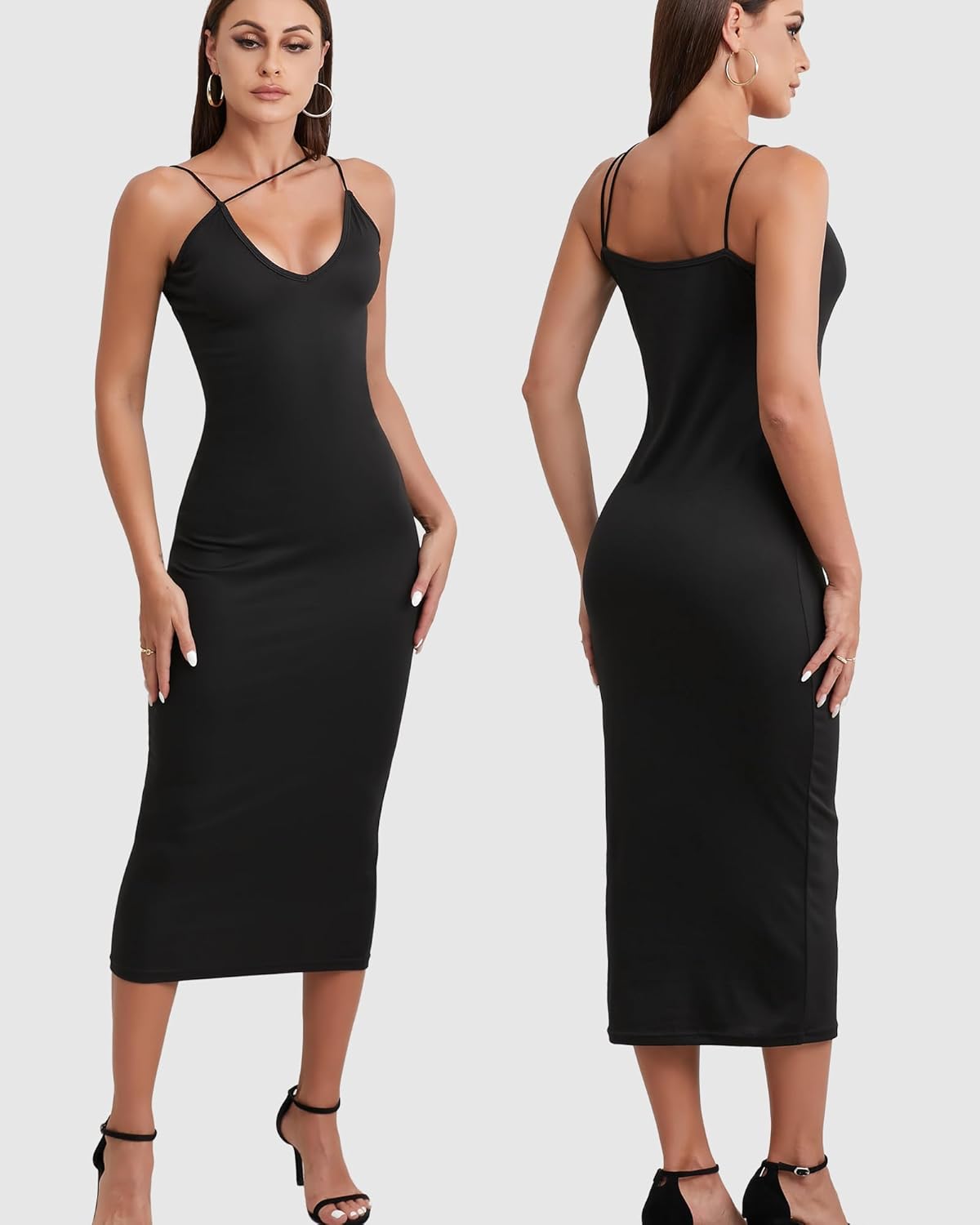 Maxi Bodycon Dress for Women Bodycon Maxi Dress Maxi Slip Dress Sexy Bodycon Dresses for Women Long Dress Ribbed Dress - Image 4