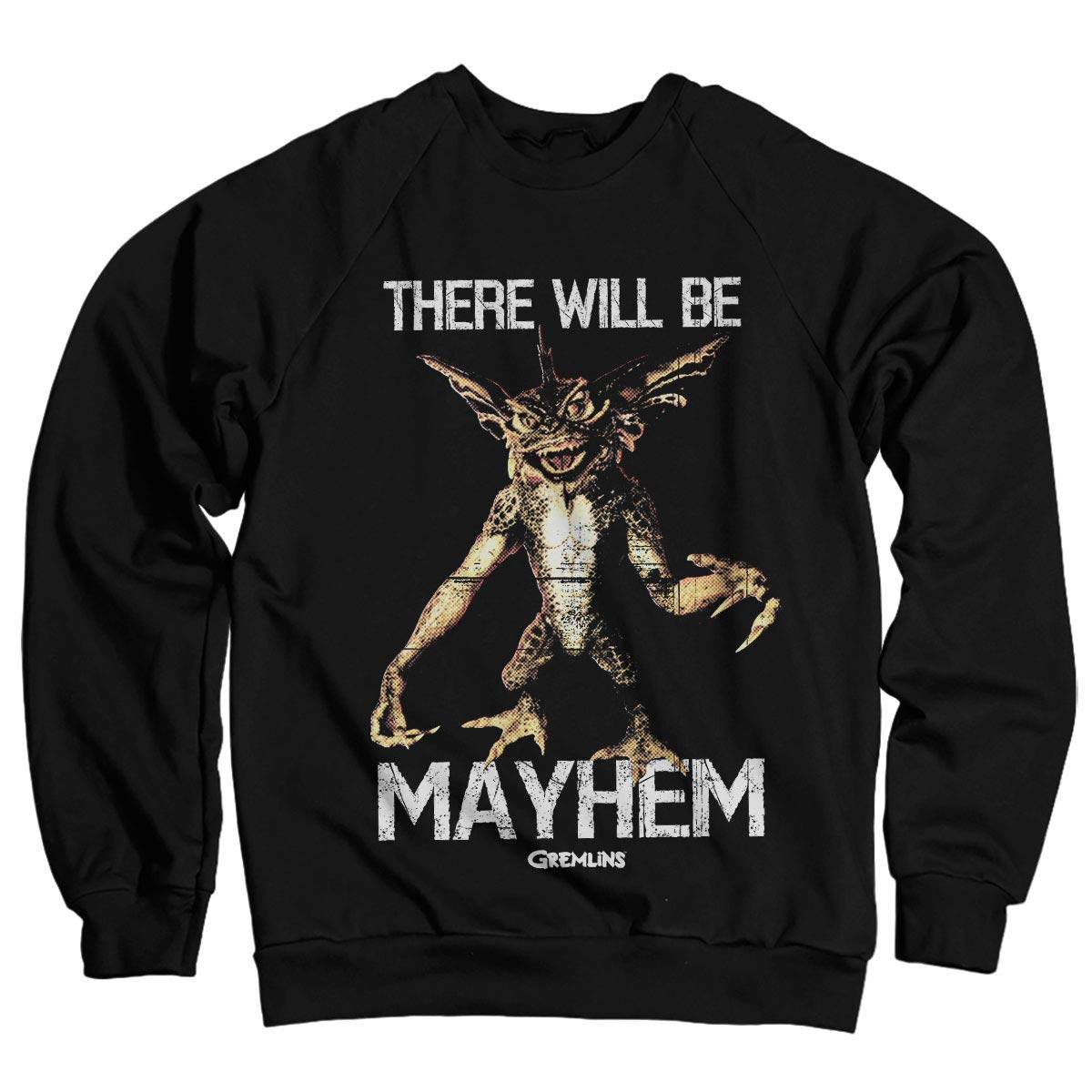 Gremlins Officially Licensed There Will Be Mayhem Sweatshirt (Black) Medium