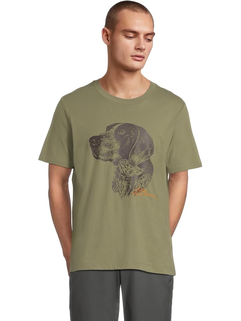 Black L.L.Bean Signature Premium Essential Graphic Tee, Short Sleeve