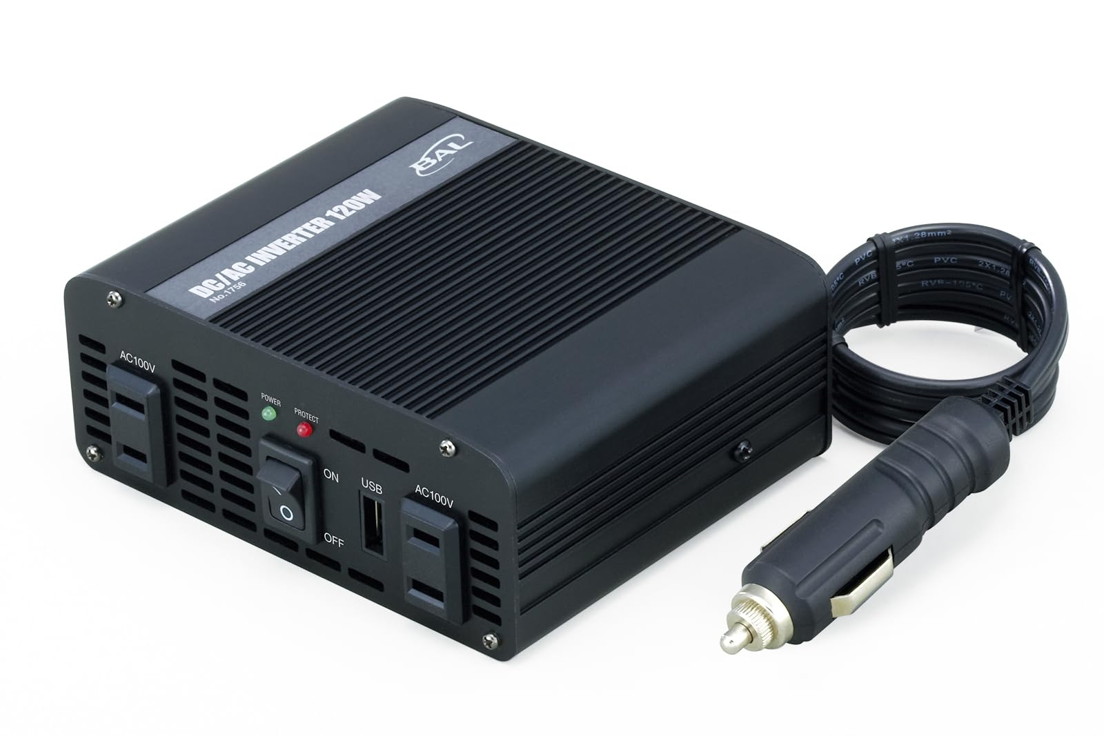 Amazon | BAL(大橋産業) 3WAYインバーター DC12V車専用 定格出力:120W 