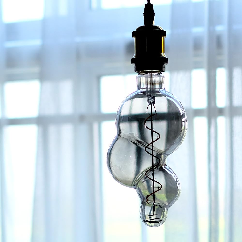 Tianfan Vintage Edison Bulb 4W Amber Light, Dimmable E27 LED Filament Bulb, 2000K Warm Glow - Image 4