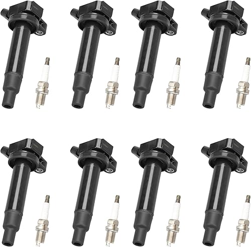 MAYASAF Kit de bujía iridio y bobina de encendido UF230, 8 pares compatibles con Toyota Tundra/Sequoia/Land Cruiser/2003-09 4Runner, para Lexus