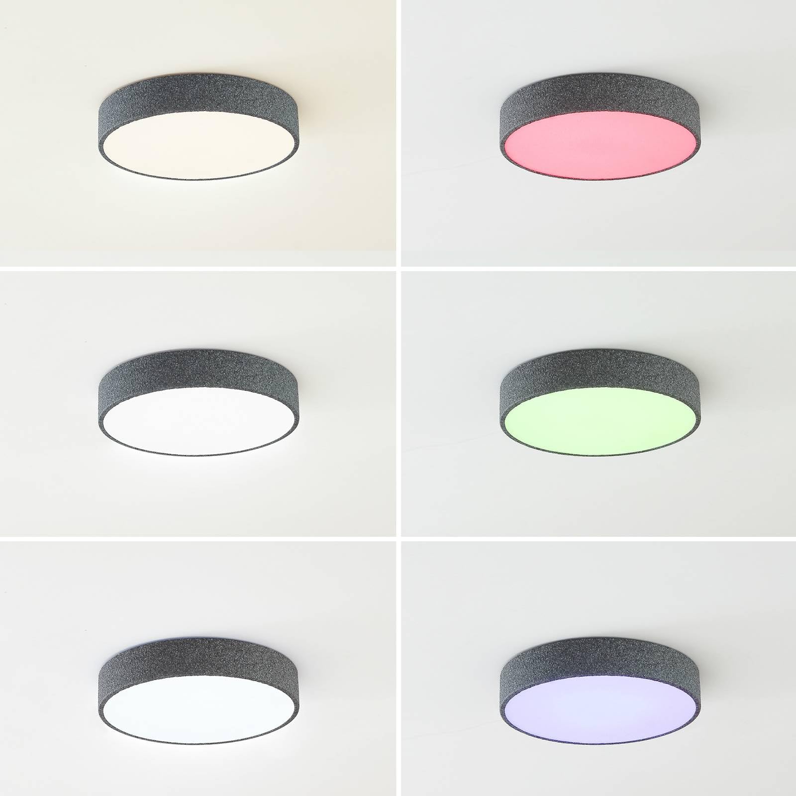 Lindby LED Smart Home Deckenlampe Elmor (Modern) in Alu aus Metall (1 flammig,) - Deckenleuchte Lampe Wohnzimmerleuchte