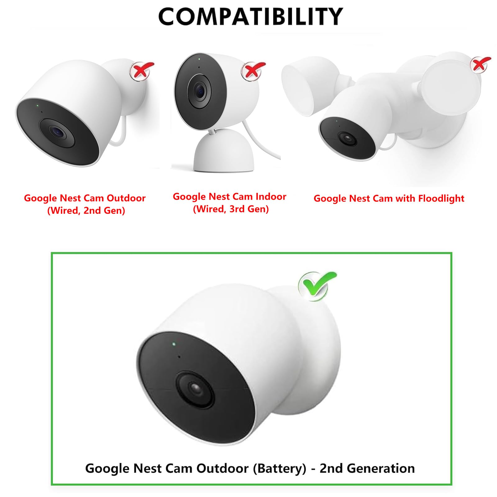 Google Nest Cam 屋内/屋外対応 ケーブルあり Amazon.co.jp: delilyn 25フィート/7.5m 電源ケーブル Google Nest Cam