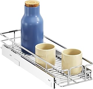 ROOMTEC Pull Out Cabinet Organizer, Single Tier, Black, Kitchen, 9