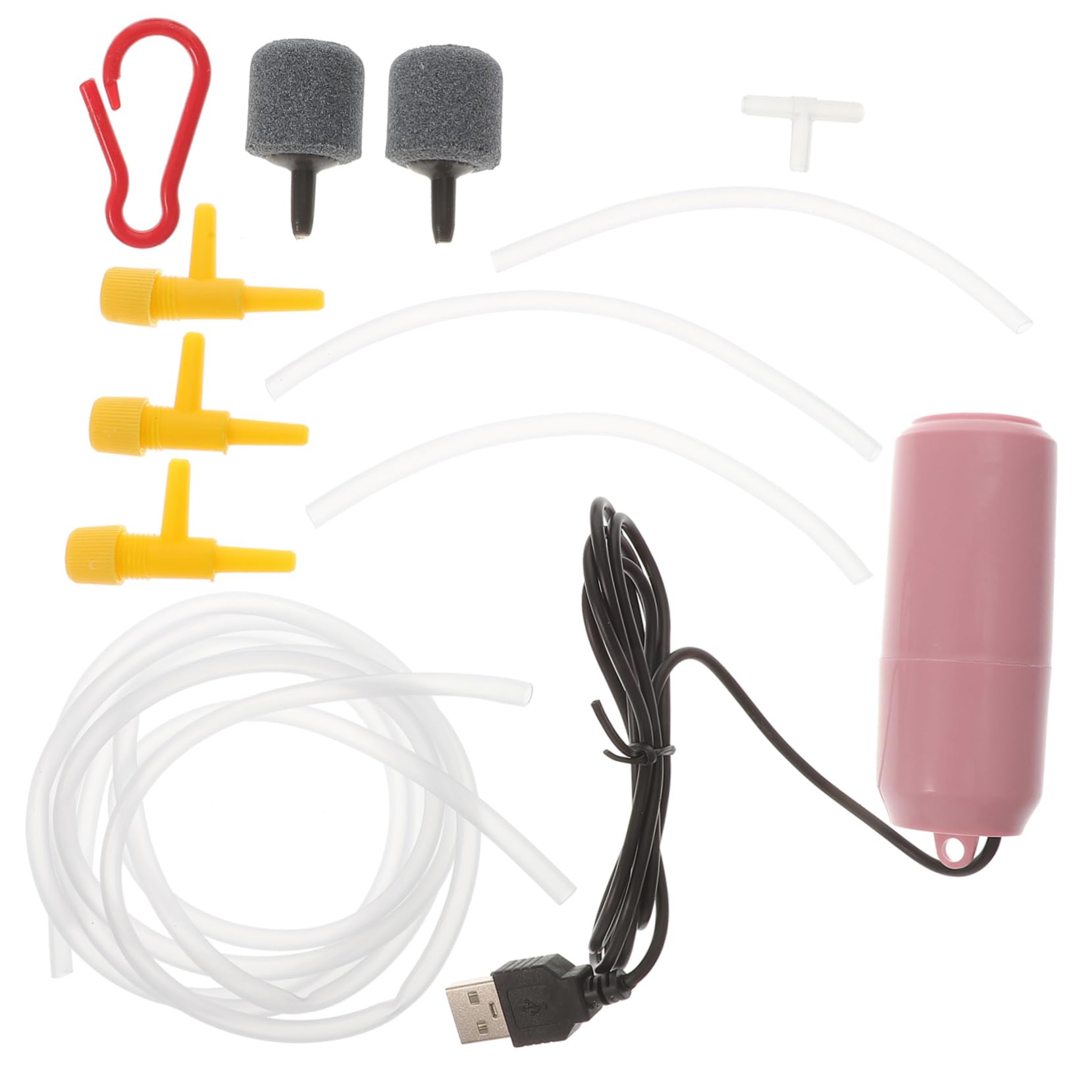 Mikikit 1Set USB Oxygen Pump for Fish Tank Compact Aquarium Air Pump Portable for Outdoor Home Use Provides for