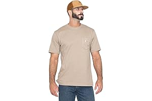 Men's Loose Fit Heavyweight Short-Sleeve Pocket T-Shirt Perfect for Country Concerts