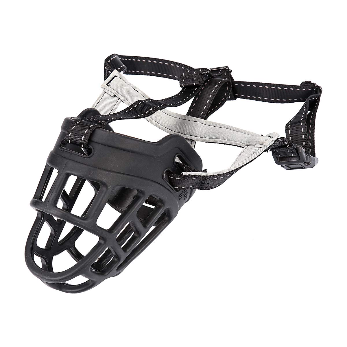 Yeenee Dog Muzzle Mouth Cover Adjustable Silicone Rubber Case Anti-Barking Biting Chewing Pet Basket Muzzle for Small Medium Extra Large Dog