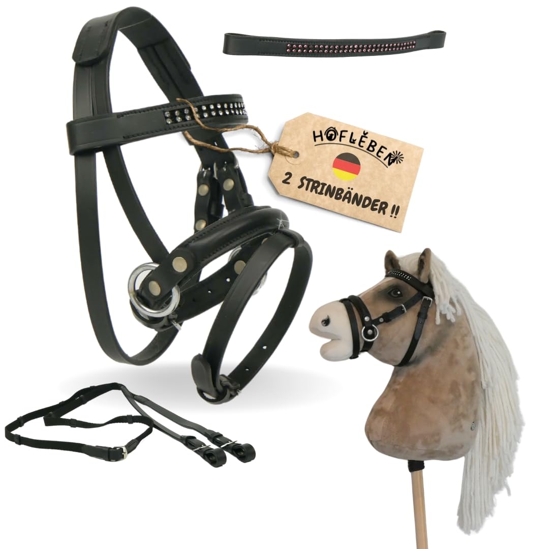 High-quality hobby horse accessories bridle/wooden horse accessories bridle - bridle with reins for wooden horse - hobby horse halter - bridle pony / horse size Shetland / Mini Shetland