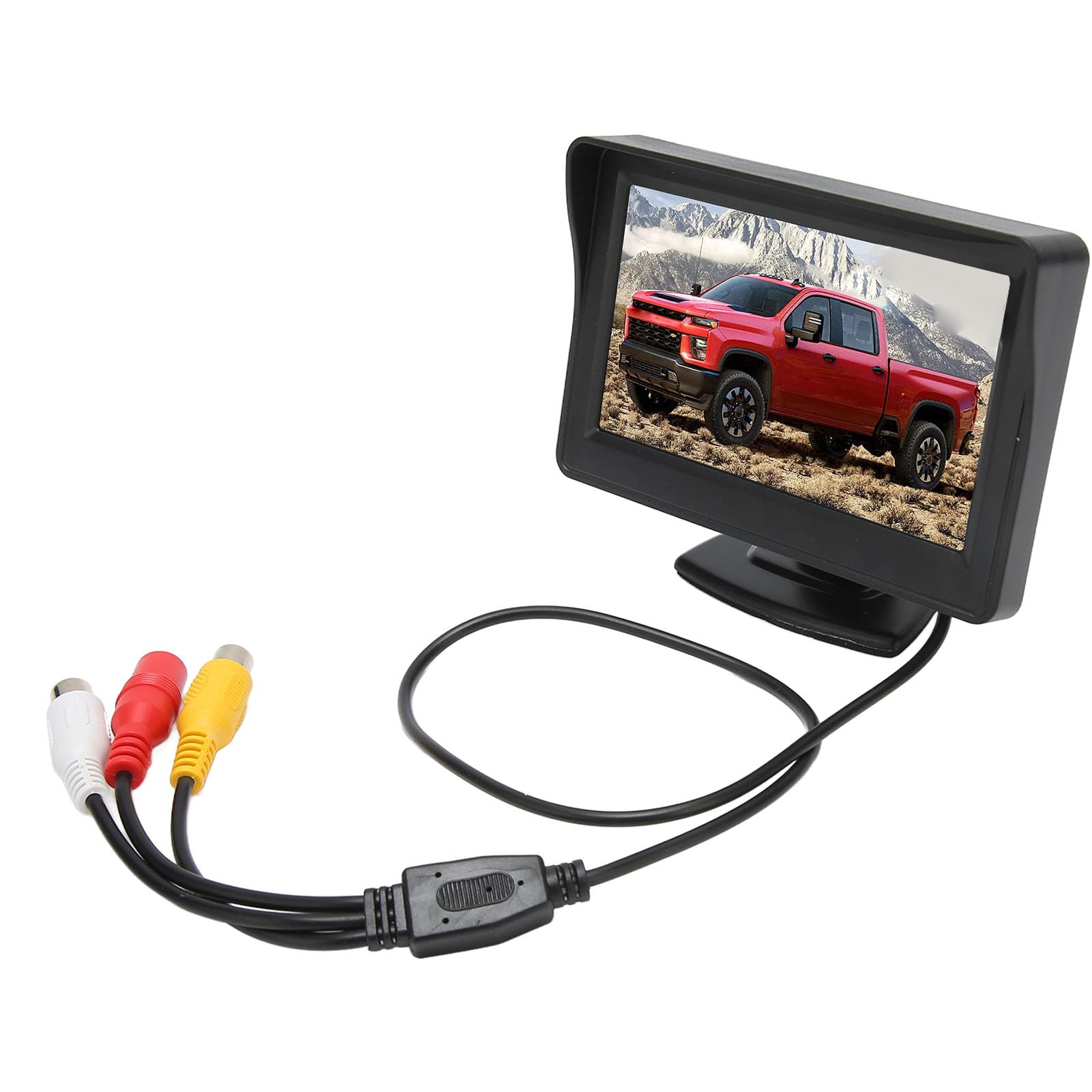 Écran de Recul LCD 4.3 Pouces pour Voiture Camion Camping Car Minivan Affichage de Vue Arrière Rotatif 180 Degrés avec Entrées Vidéo Doubles et Chip Intelligent