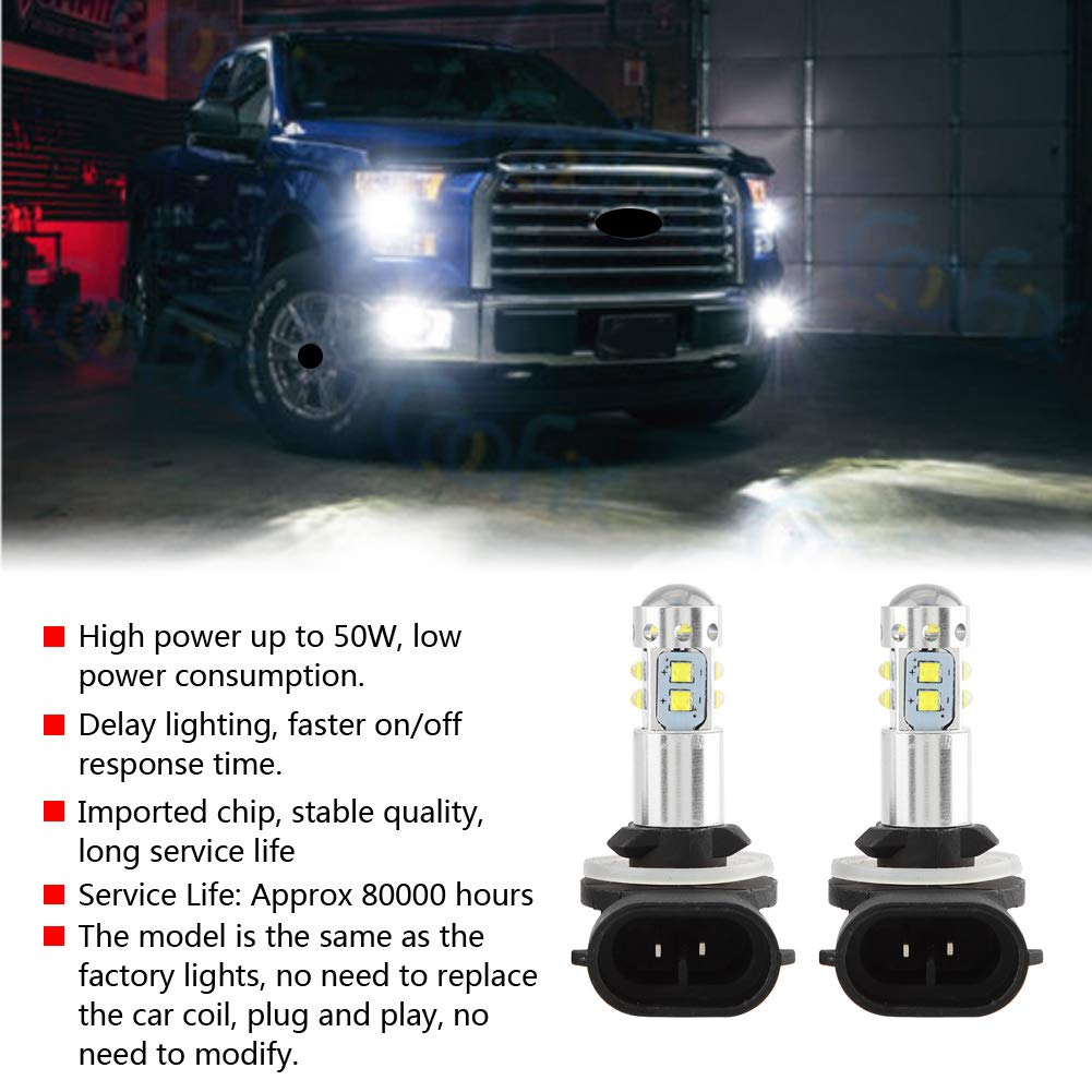 Lampadine 886 Fire 12v 50w Veicoli Lampadine Fendinebbia A Led, 2pcs 50w Lampadine Per Fendinebbia A Led Ad Alta Per Auto Ad Alta Led Accessori Per Sostituzione