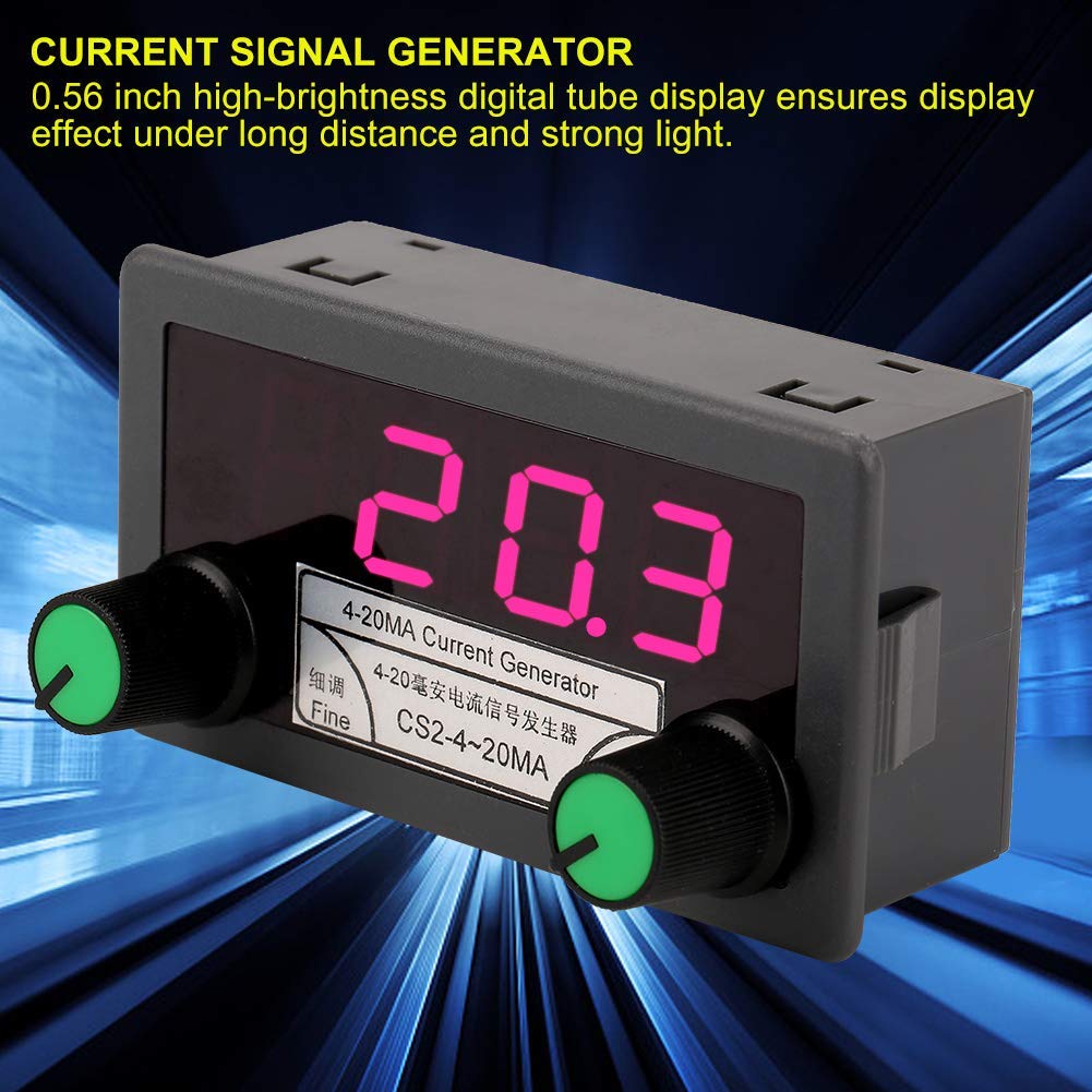 Generador de señal de corriente 4-20mA DC 7-30V Generador de señal analógica de corriente digital Afinación gruesa / fina Salida de corriente constante