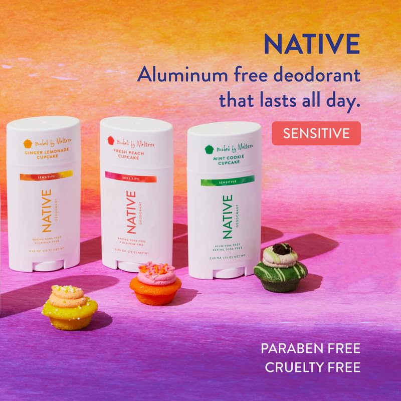 Miniatura 2 de Native Desodorante sensible, desodorante natural para mujeres y hombres, sin aluminio, sin bicarbonato de sodio, sin ftalatos, sin talco, aceite de